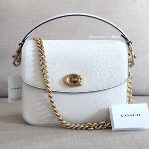 *NEW* COACH CASSIE 19 LEATHER CROSSBODY BAG - CHALK